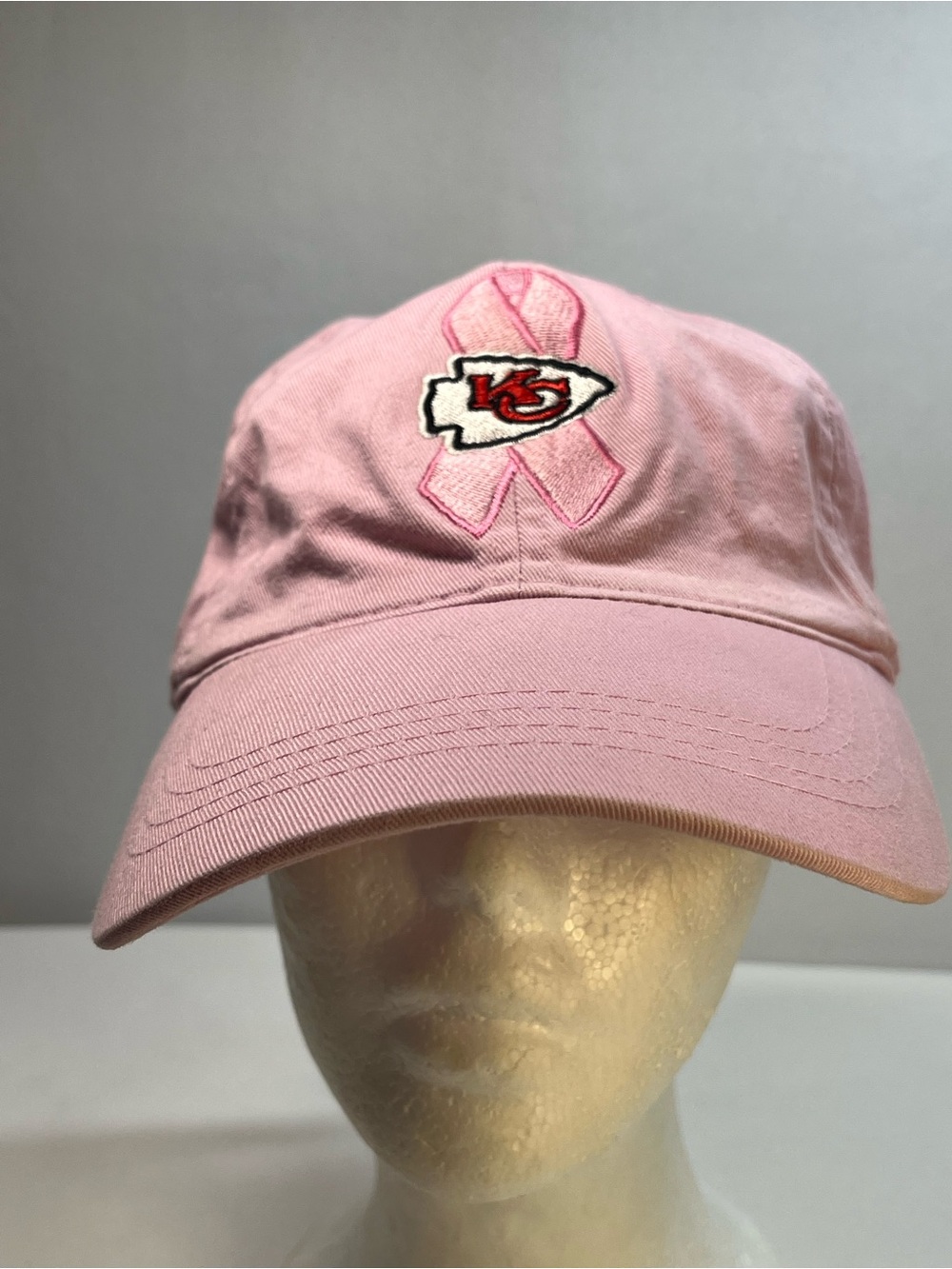 Reebok Kansas City Chiefs Pink Breast Cancer Awareness Adjustable Dad Hat Cap